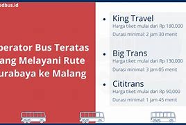 Bus Surabaya Malang Mulai Jam Berapa